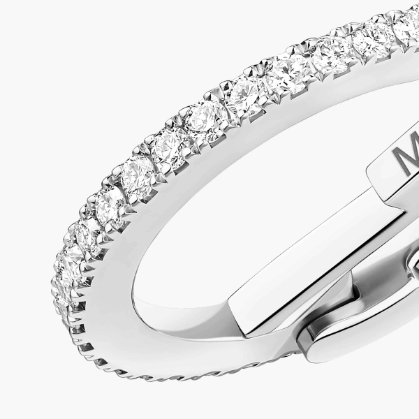 Messika Gatsby Ear Cuff in 18K White Gold | Fine Earrings | Coveti
