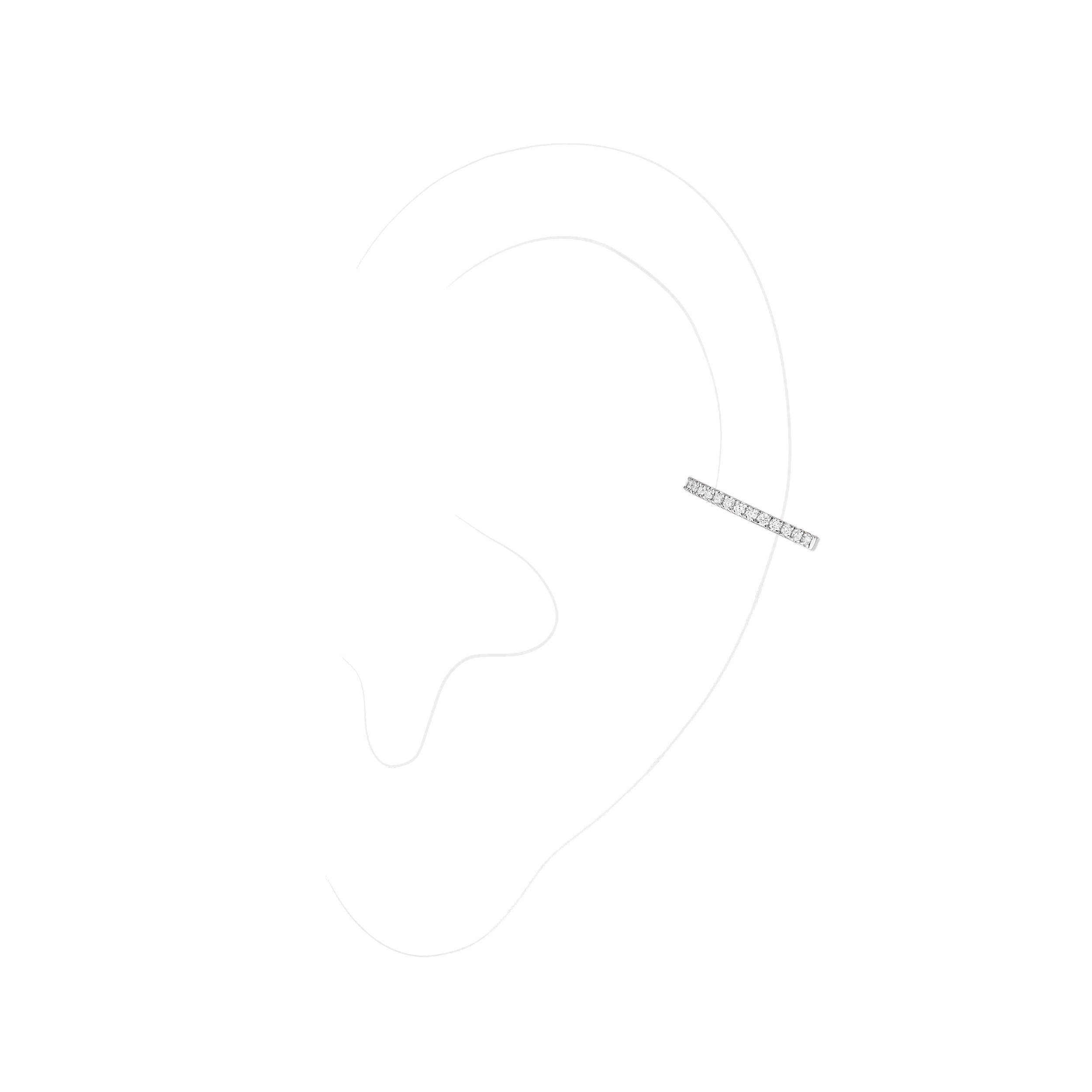 Messika Gatsby Ear Cuff in 18K White Gold Messika Gatsby Ear Cuff in 18K White Gold | Fine Earrings | Coveti