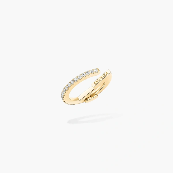 Messika Gatsby Ear Cuff in 18K Yellow Gold | Fine Earrings | Coveti