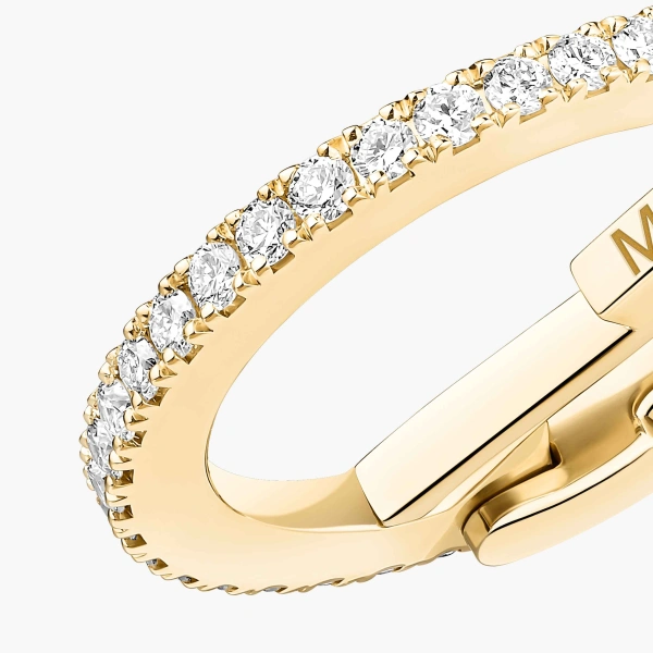 Messika Gatsby Ear Cuff in 18K Yellow Gold | Fine Earrings | Coveti