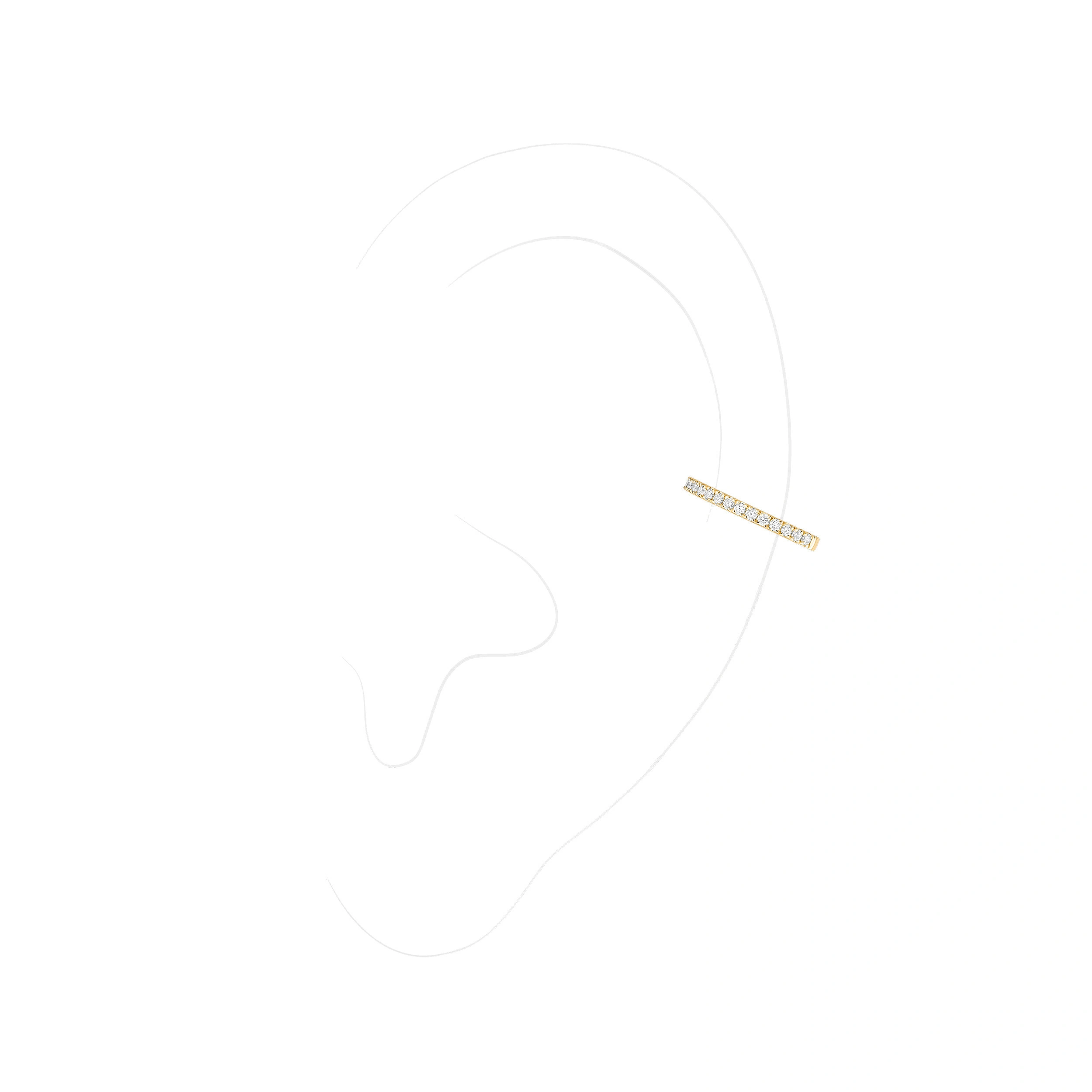 Messika Gatsby Ear Cuff in 18K Yellow Gold Messika Gatsby Ear Cuff in 18K Yellow Gold | Fine Earrings | Coveti