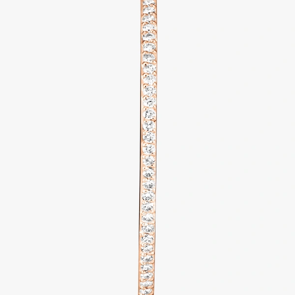 Messika Gatsby Hoop Earrings in 18K Pink Gold, Medium Model | Fine Earrings | Coveti