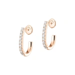 Messika Gatsby Hoop Earrings in 18K Pink Gold, Small Model | Fine Earrings | Coveti