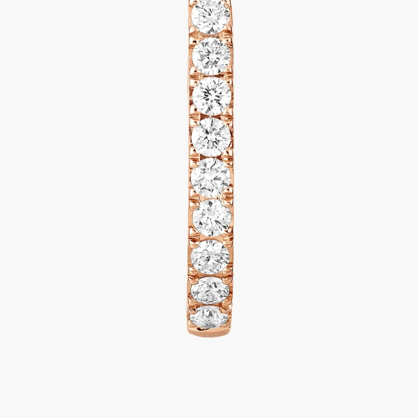 Messika Gatsby Hoop Earrings in 18K Pink Gold, Small Model | Fine Earrings | Coveti