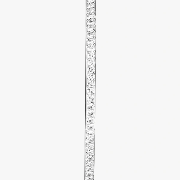 Messika Gatsby Hoop Earrings in 18K White Gold, Medium Model | Fine Earrings | Coveti