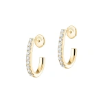 Messika Gatsby Hoop Earrings in 18K Yellow Gold, Small Model | Fine Earrings | Coveti