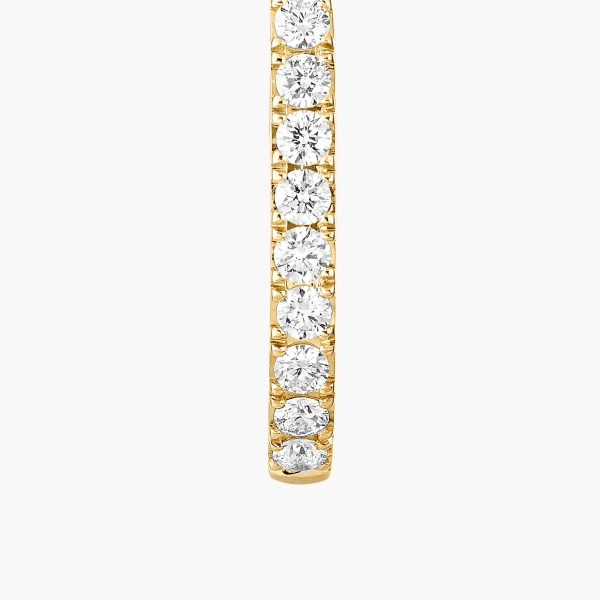 Messika Gatsby Hoop Earrings in 18K Yellow Gold, Small Model | Fine Earrings | Coveti