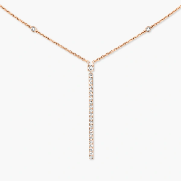 Messika Gatsby Necklace in 18K Pink Gold | Fine Necklaces | Coveti