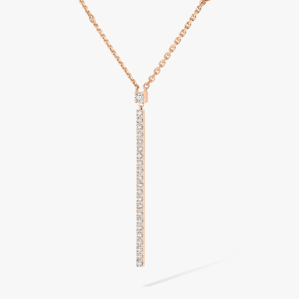 Messika Gatsby Necklace in 18K Pink Gold | Fine Necklaces | Coveti