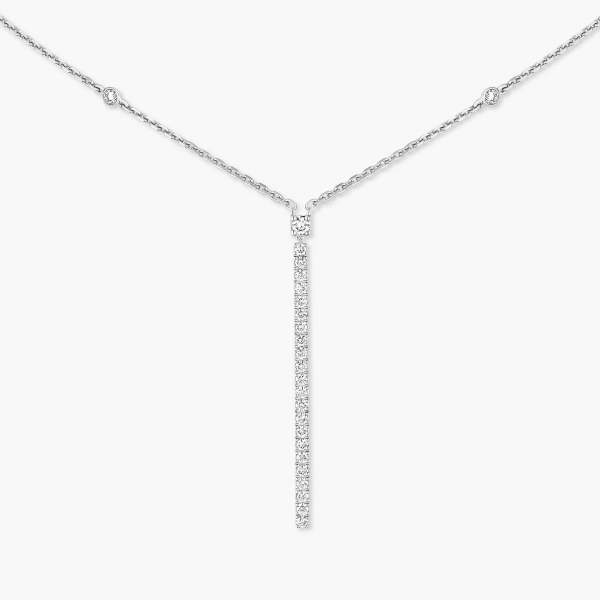 Messika Gatsby Necklace in 18K White Gold | Fine Necklaces | Coveti