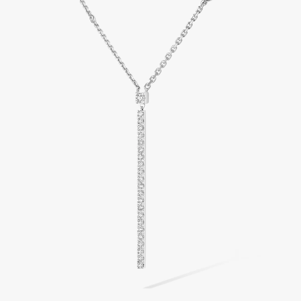 Messika Gatsby Necklace in 18K White Gold | Fine Necklaces | Coveti