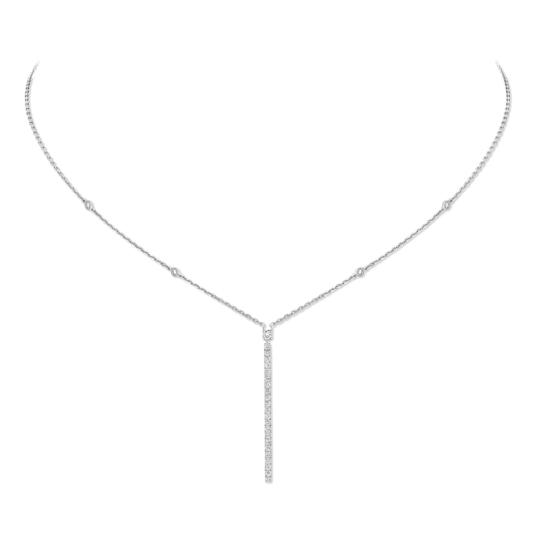 Messika Gatsby Necklace in 18K White Gold | Fine Necklaces | Coveti