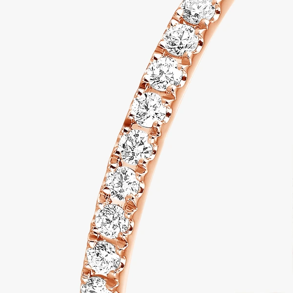 Messika Gatsby Wedding Band in 18K Pink Gold, Small Model | Fine Rings | Coveti