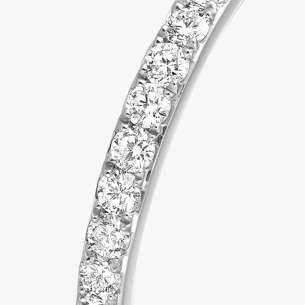 Messika Gatsby Wedding Band in 18K White Gold, Medium Model | Fine Rings | Coveti