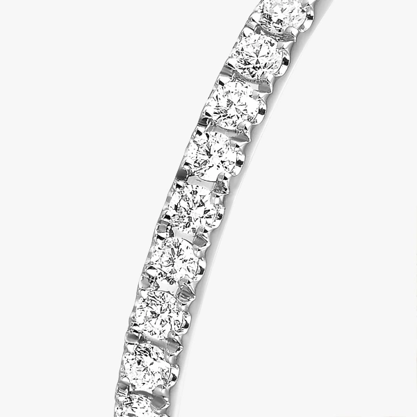 Messika Gatsby Wedding Band in 18K White Gold, Small Model | Fine Rings | Coveti