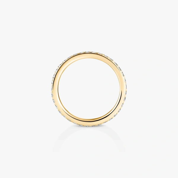 Messika Gatsby Wedding Band in 18K Yellow Gold, Medium Model | Fine Rings | Coveti