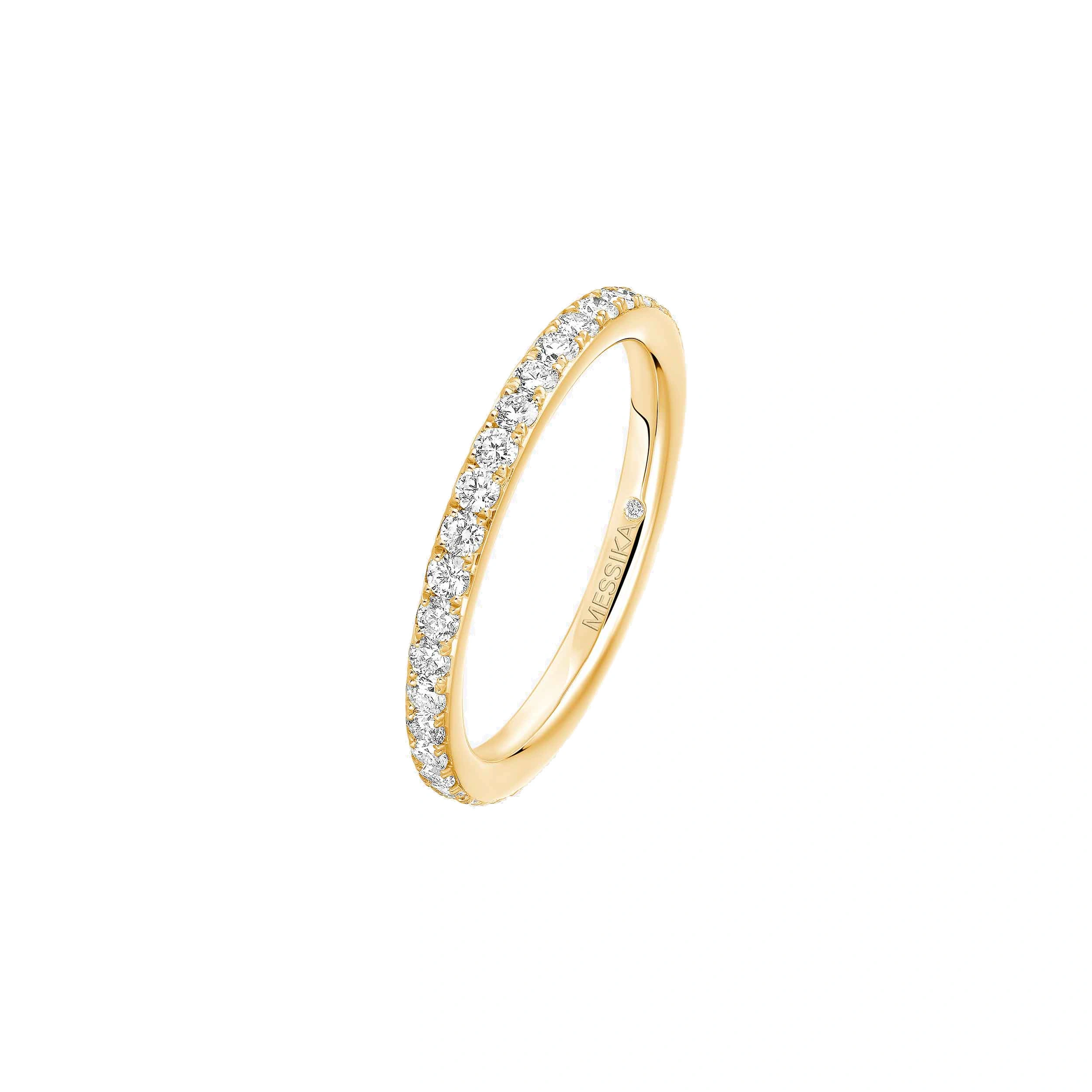 Messika Gatsby Wedding Band in 18K Yellow Gold, Medium Model Messika Gatsby Wedding Band in 18K Yellow Gold, Medium Model | Fine Rings | Coveti