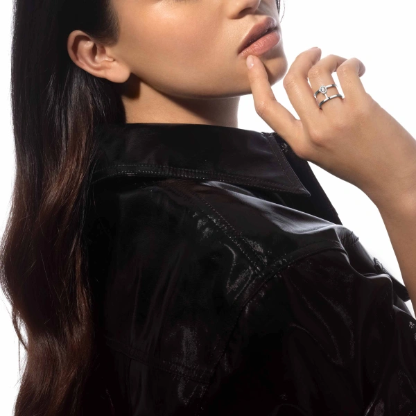 Messika Glam'Azone Ring in 18K White Gold | Fine Rings | Coveti