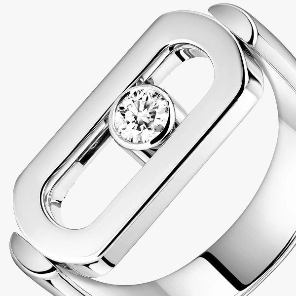 Messika Imperial Move Reversible Ring in 18K White Gold | Fine Rings | Coveti