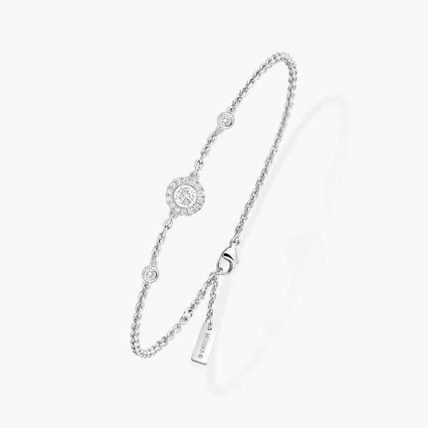 Messika Joy Brilliant-Cut Bracelet in 18K White Gold | Fine Bracelets | Coveti