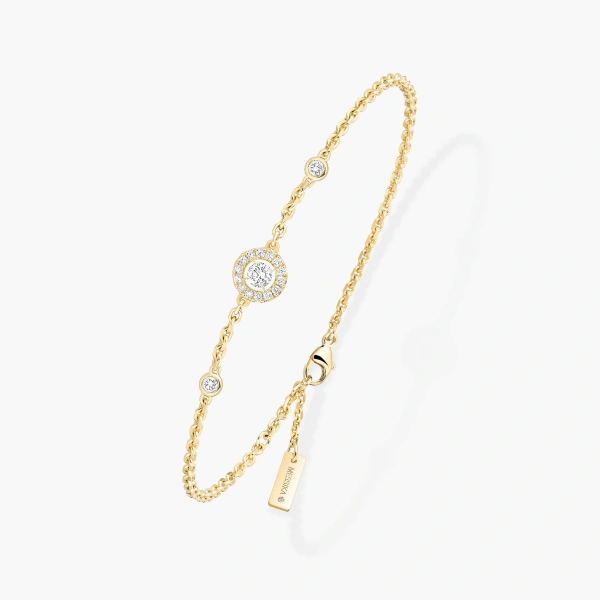 Messika Joy Brilliant-Cut Bracelet in 18K Yellow Gold | Fine Bracelets | Coveti