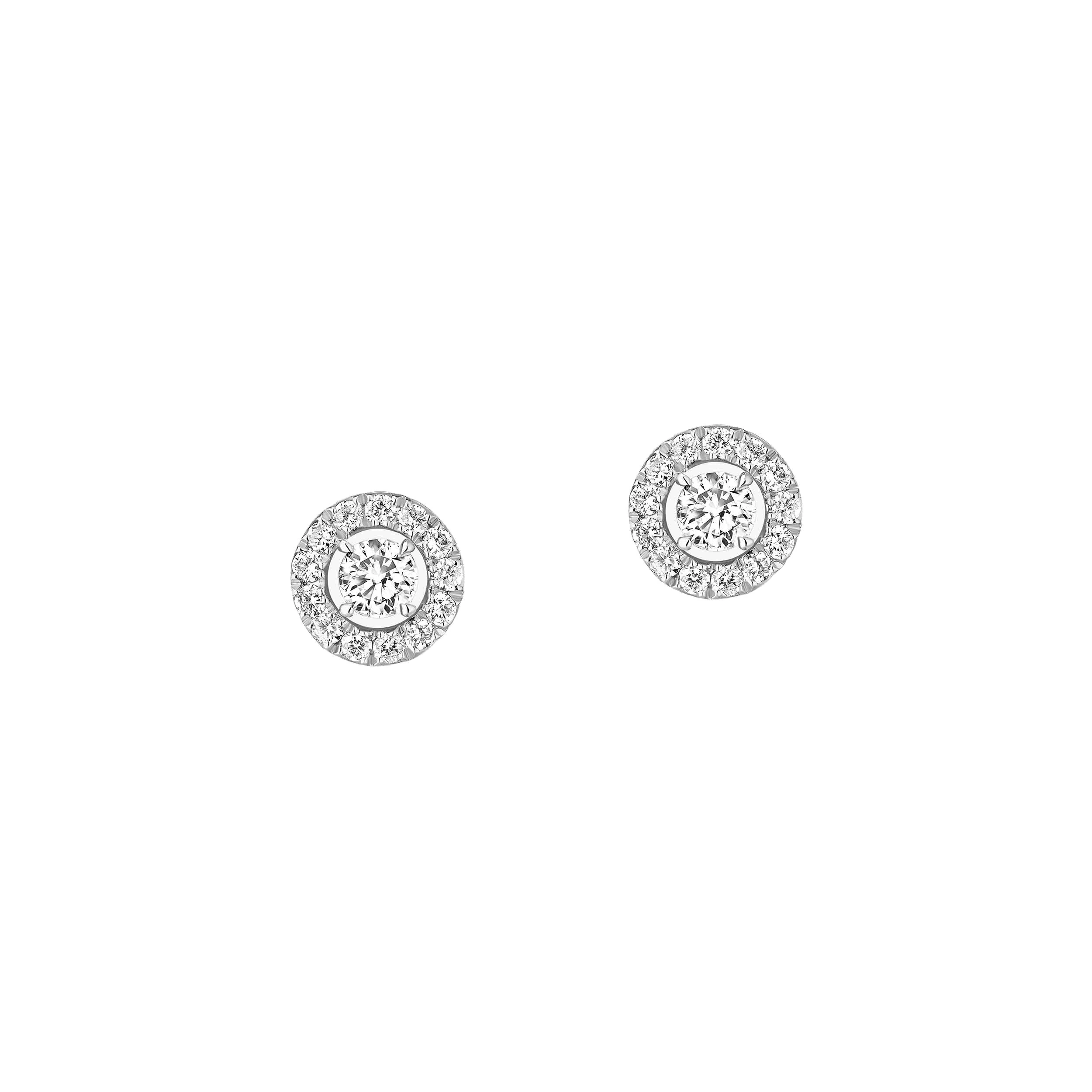 Messika Joy Brilliant-Cut Earrings in 18K White Gold, Mini Model Messika Joy Brilliant-Cut Earrings in 18K White Gold, Mini Model | Fine Earrings | Coveti