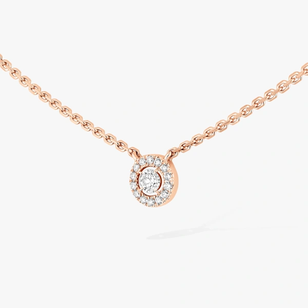 Messika Joy Brilliant-Cut Necklace in 18K Pink Gold, Mini Model | Fine Necklaces | Coveti