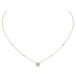 Messika Joy Brilliant-Cut Necklace in 18K Pink Gold | Fine Necklaces | Coveti