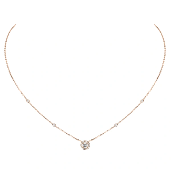Messika Joy Brilliant-Cut Necklace in 18K Pink Gold | Fine Necklaces | Coveti