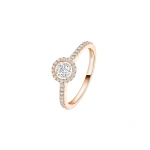 Messika Joy Brilliant-Cut Solitaire Ring in 18K Pink Gold, Small Model | Fine Rings | Coveti