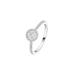 Messika Joy Brilliant-Cut Solitaire Ring in 18K White Gold, Small Model | Fine Rings | Coveti