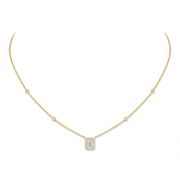 Joy Emerald-Cut Diamond Necklace in 18K Yellow Gold