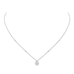 Messika Joy Pear-Cut Necklace in 18K White Gold | Fine Necklaces | Coveti