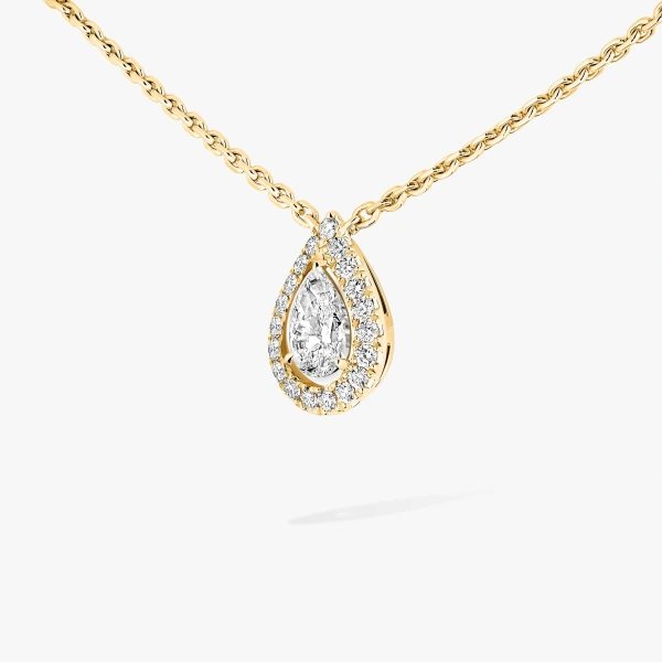 Messika Joy Pear-Cut Necklace in 18K Yellow Gold | Fine Necklaces | Coveti