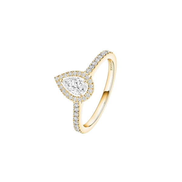 Joy Pear-Cut Solitaire Ring in 18K Yellow Gold, Small Model
