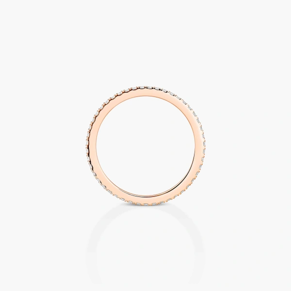Messika Joy Wedding Band in 18K Pink Gold | Fine Rings | Coveti