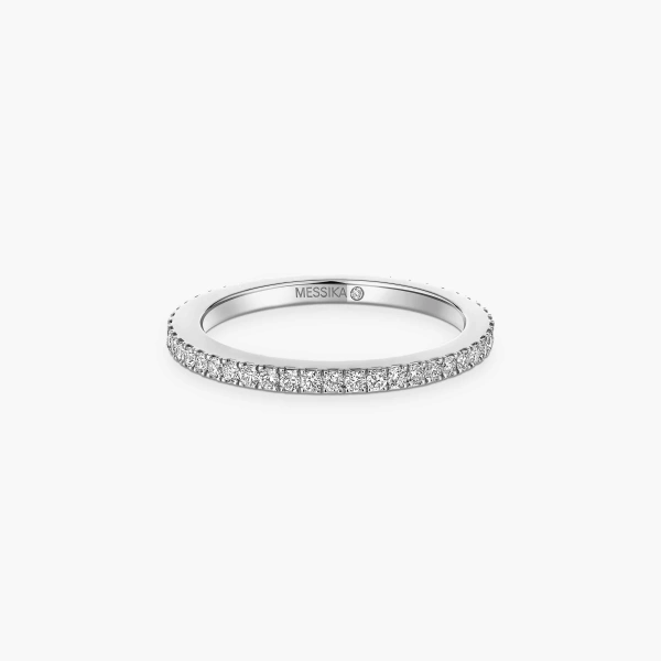 Messika Joy Wedding Band in 18K White Gold | Fine Rings | Coveti