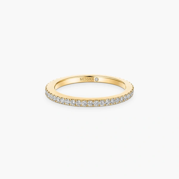 Messika Joy Wedding Band in 18K Yellow Gold | Fine Rings | Coveti