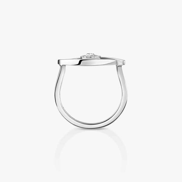 Messika Lucky Eye Ring in 18K White Gold | Fine Rings | Coveti