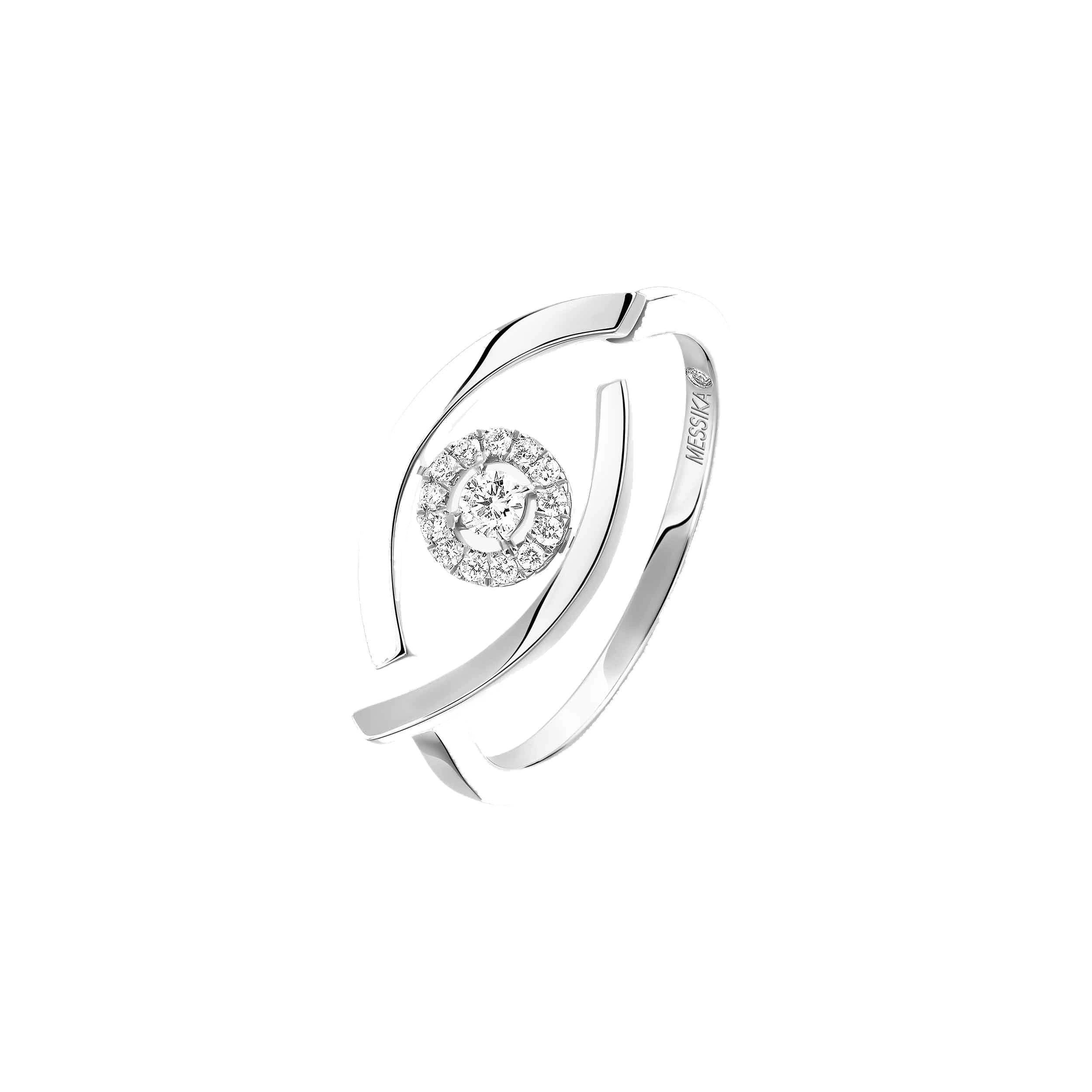 Messika Lucky Eye Ring in 18K White Gold Messika Lucky Eye Ring in 18K White Gold | Fine Rings | Coveti