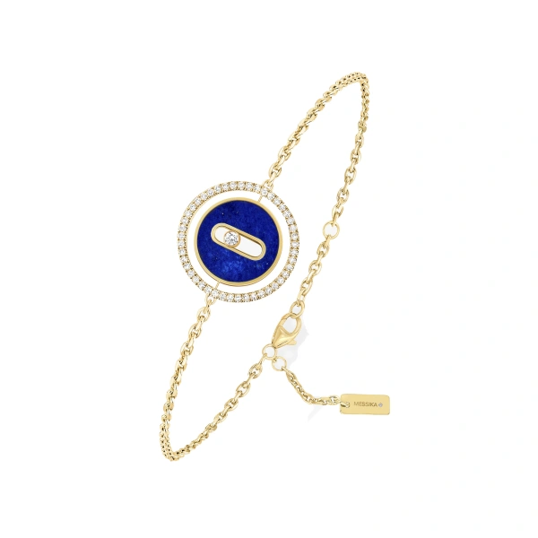 Lucky Move Lapis Lazuli Bracelet in 18K Yellow Gold, Small Model
