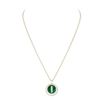 Messika Lucky Move Malachite Necklace in 18K Yellow Gold, Medium Model | Fine Necklaces | Coveti