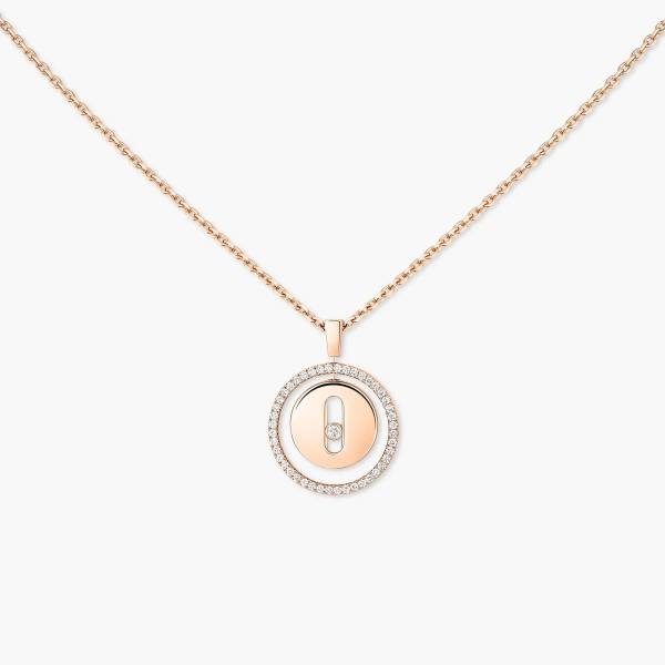 Messika Lucky Move Necklace in 18K Pink Gold, Small Model | Fine Necklaces | Coveti
