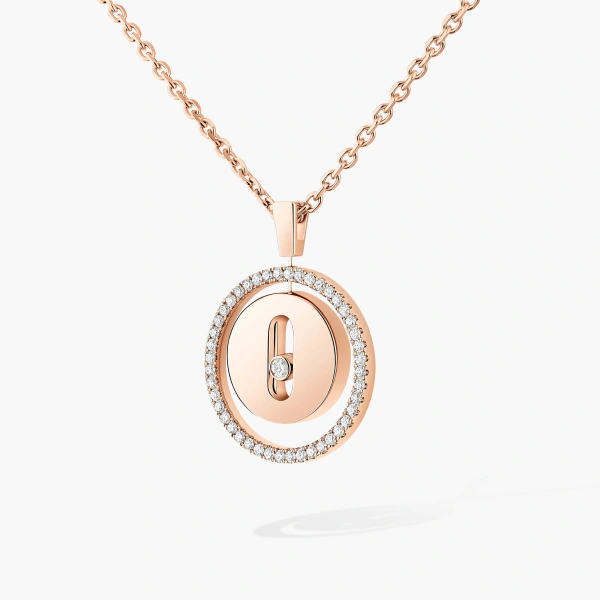 Messika Lucky Move Necklace in 18K Pink Gold, Small Model | Fine Necklaces | Coveti
