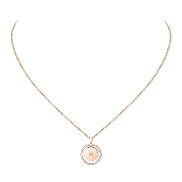 Messika Lucky Move Necklace in 18K Pink Gold, Small Model | Fine Necklaces | Coveti