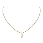 Messika Messika Care(s) Beige Cord Pave Necklace in 18K Yellow Gold | Fine Necklaces | Coveti