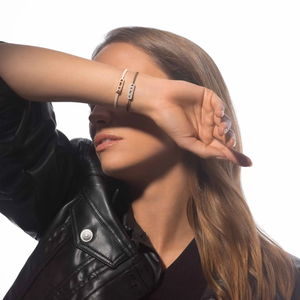 Messika Messika Care(s) Cream Cord Bracelet in 18K Pink Gold | Fine Bracelets | Coveti