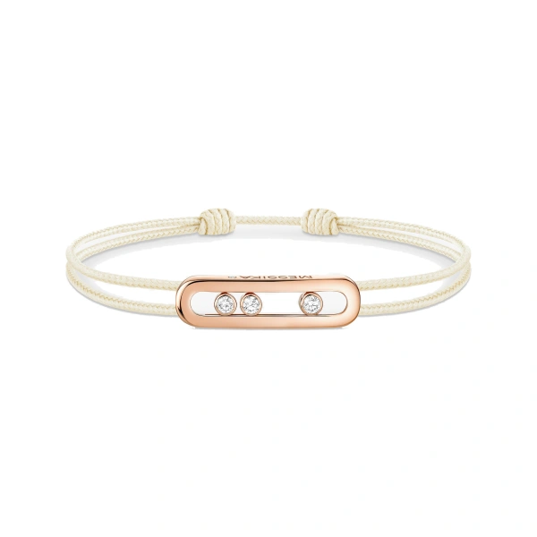 Messika Messika Care(s) Cream Cord Bracelet in 18K Pink Gold | Fine Bracelets | Coveti