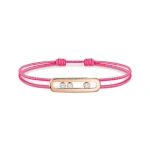 Messika Messika Care(s) Pink Cord Bracelet in 18K Pink Gold | Fine Bracelets | Coveti
