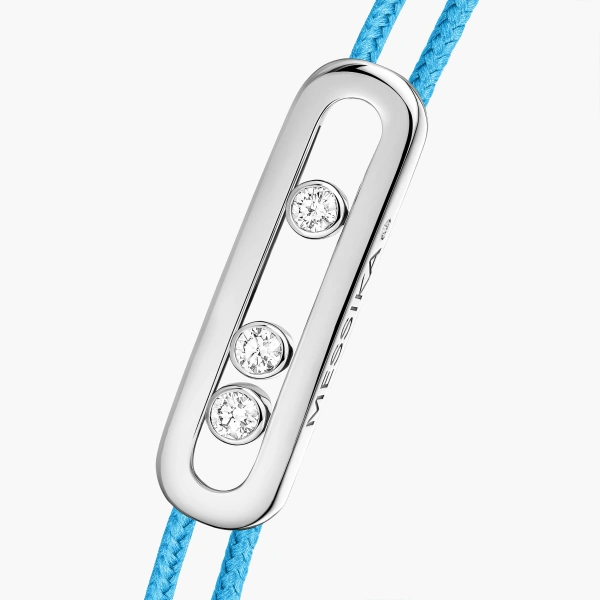 Messika Messika Care(s) Turquoise Cord Bracelet in 18K White Gold | Fine Bracelets | Coveti